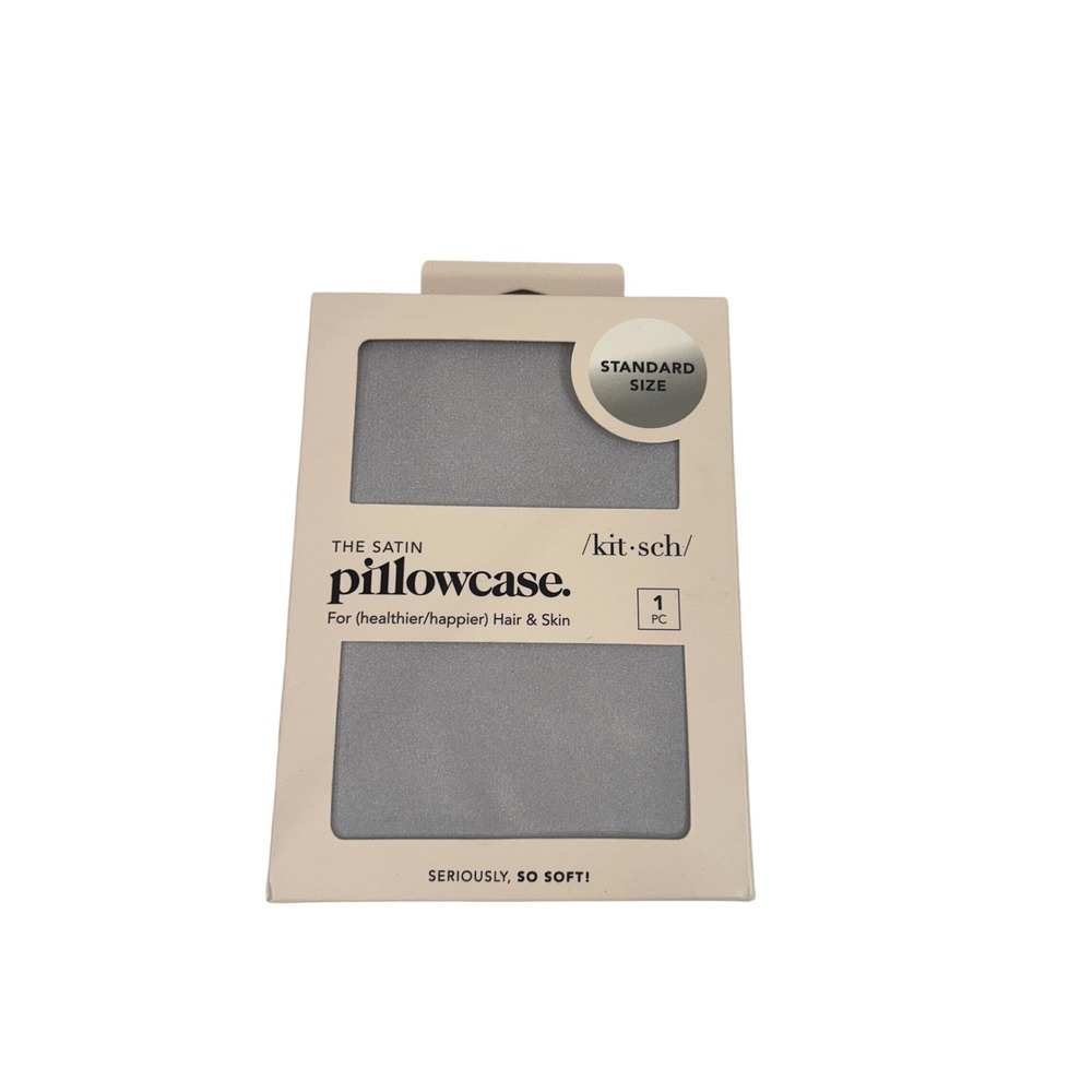 Kitsch Satin Pillowcase Standard Silver Zipper Closure Women